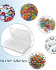 2 Pack Plastic Organizer Container Box, 36 Grids Clear Plastic Parts Organizer Box, for Beads, Art DIY, Crafts, Jewelry, Fishing Tackle with Label Stickers