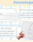 10 Pcs Plastic Art Trays,Reusable Plastic Trays for Serving Food and Parties,Stackable Activity Tray for DIY Projects,Painting,Beads11 X 8.3 X 1.2 Inch (Clear)