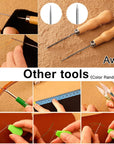 59 Pcs Leather Sewing Kit Leather Needles for Hand Sewing,Heavy Duty Sewing Upholstery Repair Kit Waxed Thread Large-Eye Stitching Needles for Carseat Backpack Carpet Boots Shoes Canvas Sofa