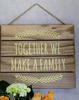 10X10 Inch Unfinished Wood Hanging Plaque - DIY Wood Pallet Sign, Notch Banner, Hanging Wooden Sign, Wood Slice, Decorative Plaque, Rustic Sign for Shop Home Decor, Craft Projects
