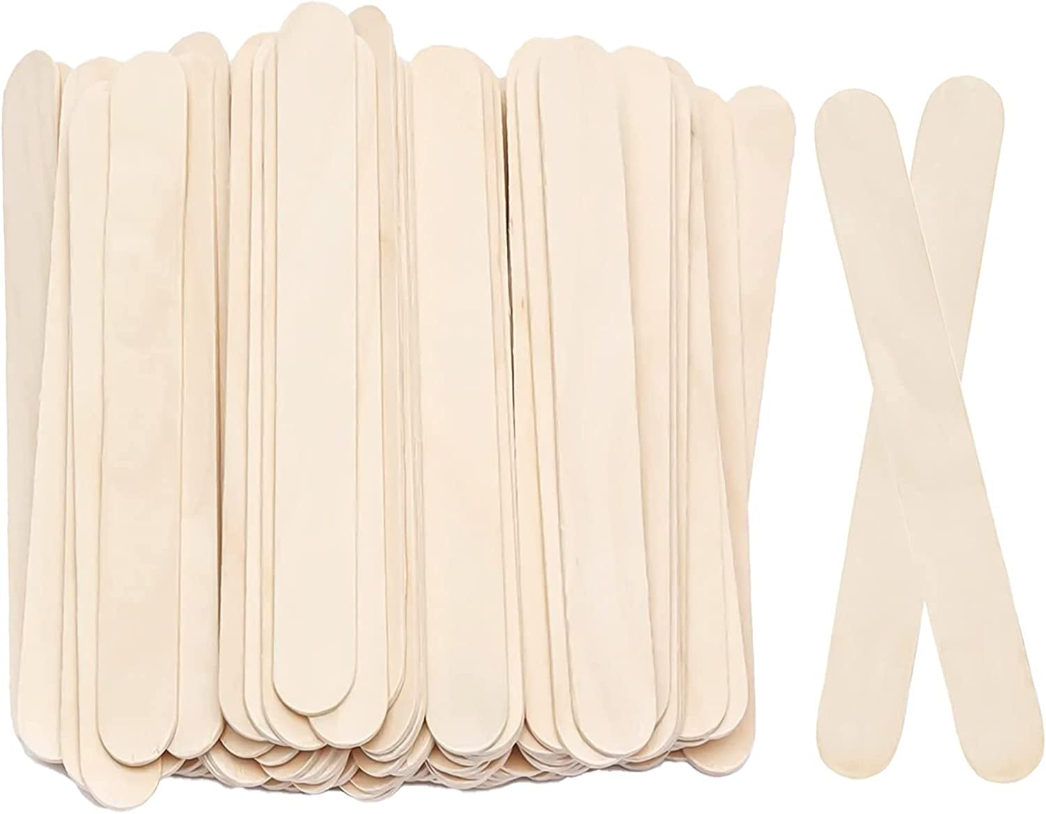 8”100Pcs Jumbo Wooden Craft Sticks Wooden Popsicle Craft Sticks Stick Treat Sticks Ice Pop Sticks for DIY Crafts，Home Art Projects, Classroom Art Supplies