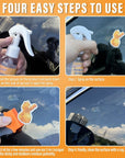 Adhesive Remover for Cars, 3.3 Fl.Oz Car Sticker Remover Spray with Scraper & Extra Plastic Razor Blades, Sticker Remover for Cars, Windows, Rapidly Removes Labels, Sticker, Glue
