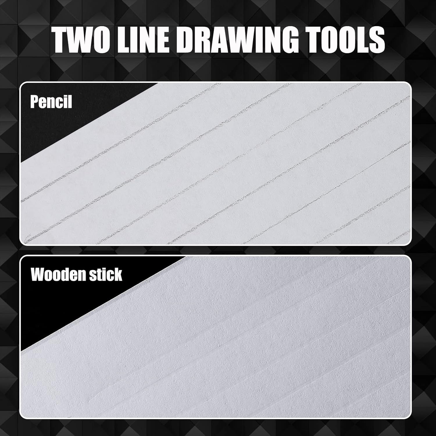 2 Packs Plastic Straight Line Stencil Template for Journaling Spacing Line Lettering Guide 11 Inch Scale Writing Ruler Envelope Addressing Template with Bamboo Stick and 2B Pencil for Paper Card Aids