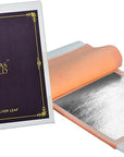 : Silver Leaf Transfer Sheets [25 Sheets, 3.75 Inch] - Aka Silver Foil Sheets, Real Silver Leaf Sheets for Painting, Silver Leaf Sheets for Craft, Silver Leaf Foil Sheets