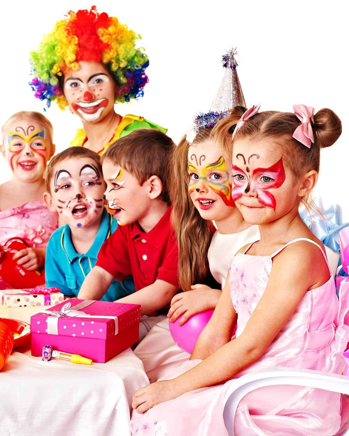 Rainbow Colors Face Painting Kits- 16 Colors Twistable Face Paint Marker Sticks with 2 Brushes, LGBT Washable Face Paint Crayons Kit, Birthday, Pride Day