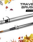 Sable Travel Watercolor Brushes,  4Pcs Kolinsky Sable Watercolor Travel Brushes with Leather Pouch - Fine Point Rounds Dagger Flat for Watercolor Gouache Ink Painting