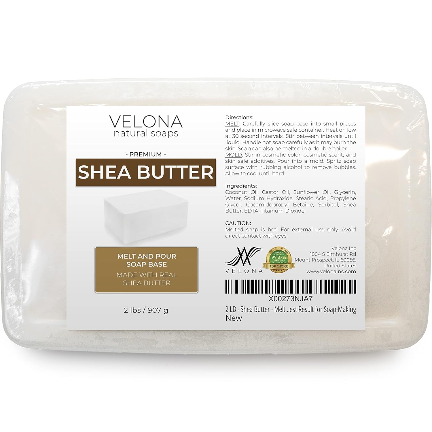 2 LB - Shea Butter - Melt and Pour Soap Base SLS/SLES Free | Natural Bars for the Best Result for Soap-Making