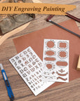 8 Pcs 4 X 7 Inch Stainless Steel Stencils Stencils Alphabet Number Stencils for Journaling Metal Stencils Bookmark Vintage Flower Vines Stencils for DIY Engraving Painting (Stylish Style)