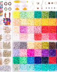 Clay Bead Bracelet Kit -16300Pcs Clay Beads Kit, 56 Colors Clay Beads Bracelet Making Kit, Polymer Clay Bead Bracelet Kit, Crafts Kit for Teen Girls, Mother'S Day Brithday Gifts