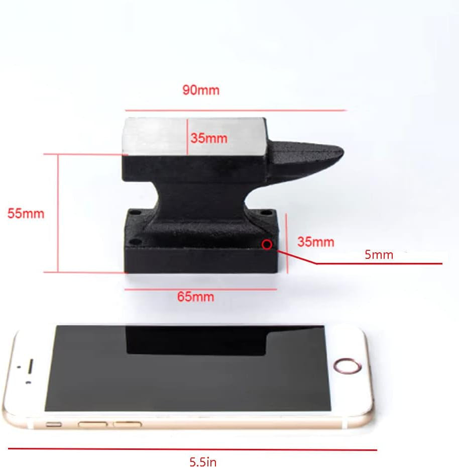 Iron Horn Anvil Bench Block,Small Iron Single Horn Base Jeweler Blacksmith Tool, Metal Stamping Hammer for Jewelry Making