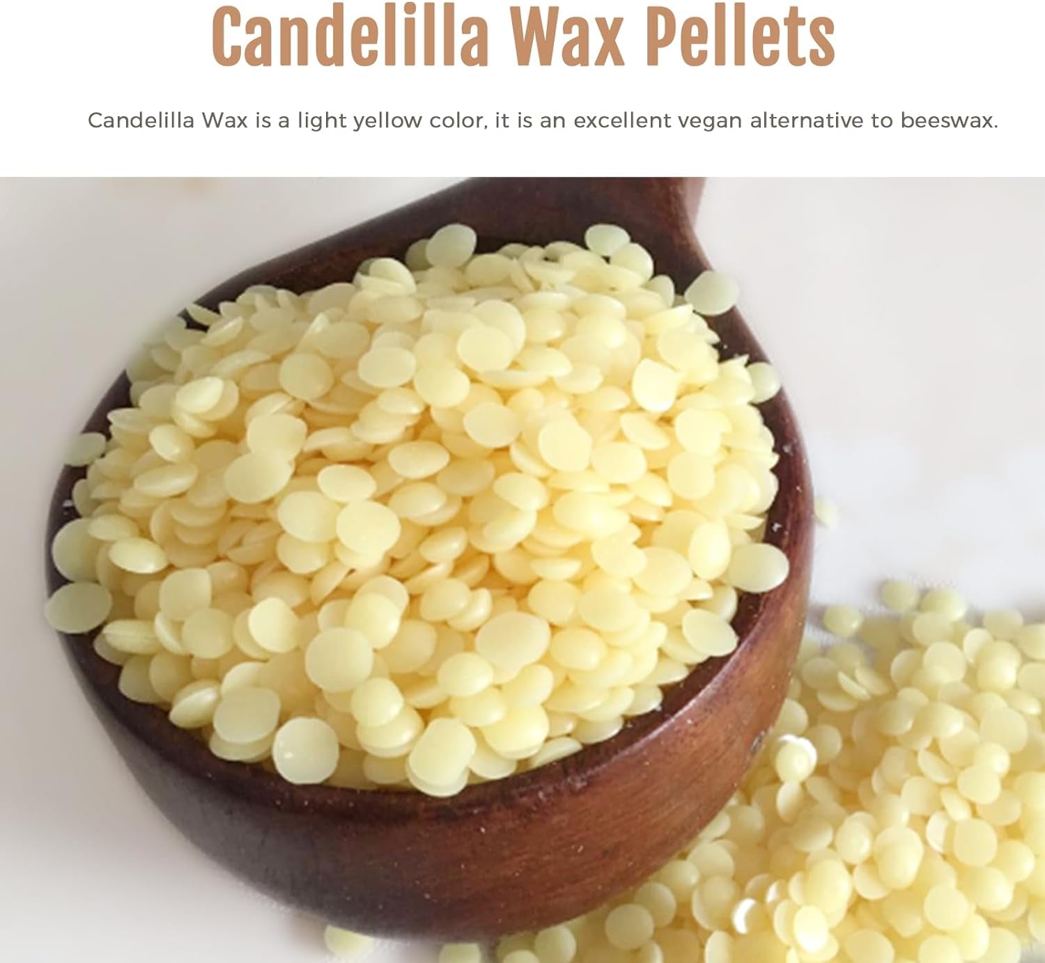 Candelilla Wax Pellets Candelilla Vegan Wax for Cosmetics DIY, Soap and Candle Making, Alternative to Beeswax - 14 OZ