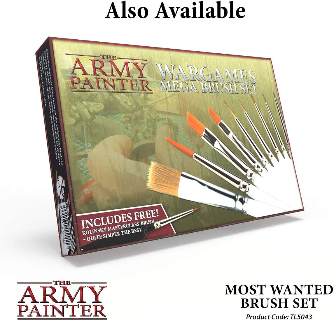 Most Wanted Brush Set - Miniature Small Paint Brush Set of 3 Acrylic Paint Brushes - Drybrush, Regiment Model Paint Brush & Fine Detail Tip Paint Brush for Watercolor Oil Painting