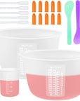 Silicone Resin Measuring Cups Tool Kit, Non-Stick Silicone Cups for Epoxy Resin, Reusable 250&100Ml Silicone Mixing Cups with Stir Sticks, Pipettes, Epoxy Resin Supplies, Molds, Jewelry Making