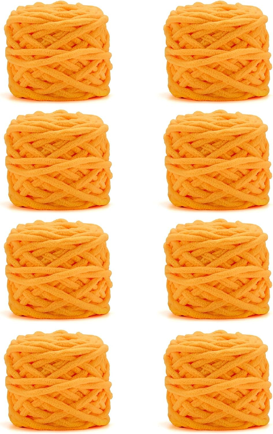 Blanket Yarn 3 Pack of 100G/3.5Oz - White Chenille Yarn 6 Super Bulky - Knitting, Crocheting &amp; Crafts Chunky Yarn