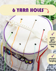 Crochet Bag Organizer – Durable Knitting Bag, Yarn Organizer for Crochet Accessories and Supplies, Canvas Yarn Bag, Crochet Organizer with Accessories Case, Yarn Storage Organizer