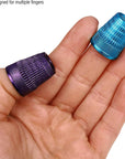 Slip Stop Thimbles, Size Large and Xlarge, Metallic Blue and Purple - Set of 2