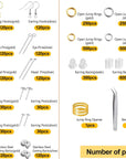 3480Pcs Earring Making Supplies Kit with Earring Hooks, Earring Pins, Jump Rings, Earring Backs, Posts and Earring Making Findings for Jewelry Making Supplies and Earring Repair, Gift for Women