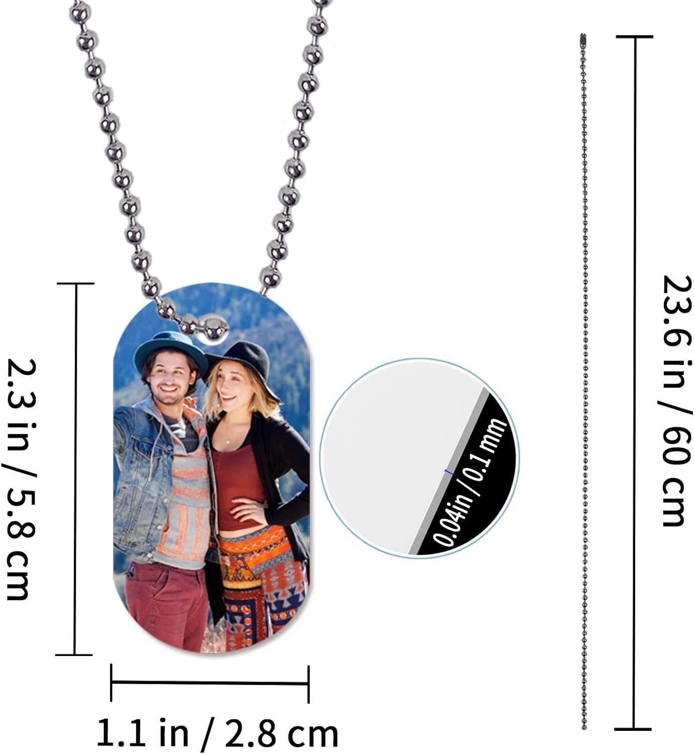 45Pcs Sublimation Blank Dog Tag Aluminum White Sublimation Stamping Tag Pendants Double Sided Blank Stamping Metal Tags, Personalized Pets Tags Oval
