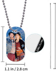 45Pcs Sublimation Blank Dog Tag Aluminum White Sublimation Stamping Tag Pendants Double Sided Blank Stamping Metal Tags, Personalized Pets Tags Oval