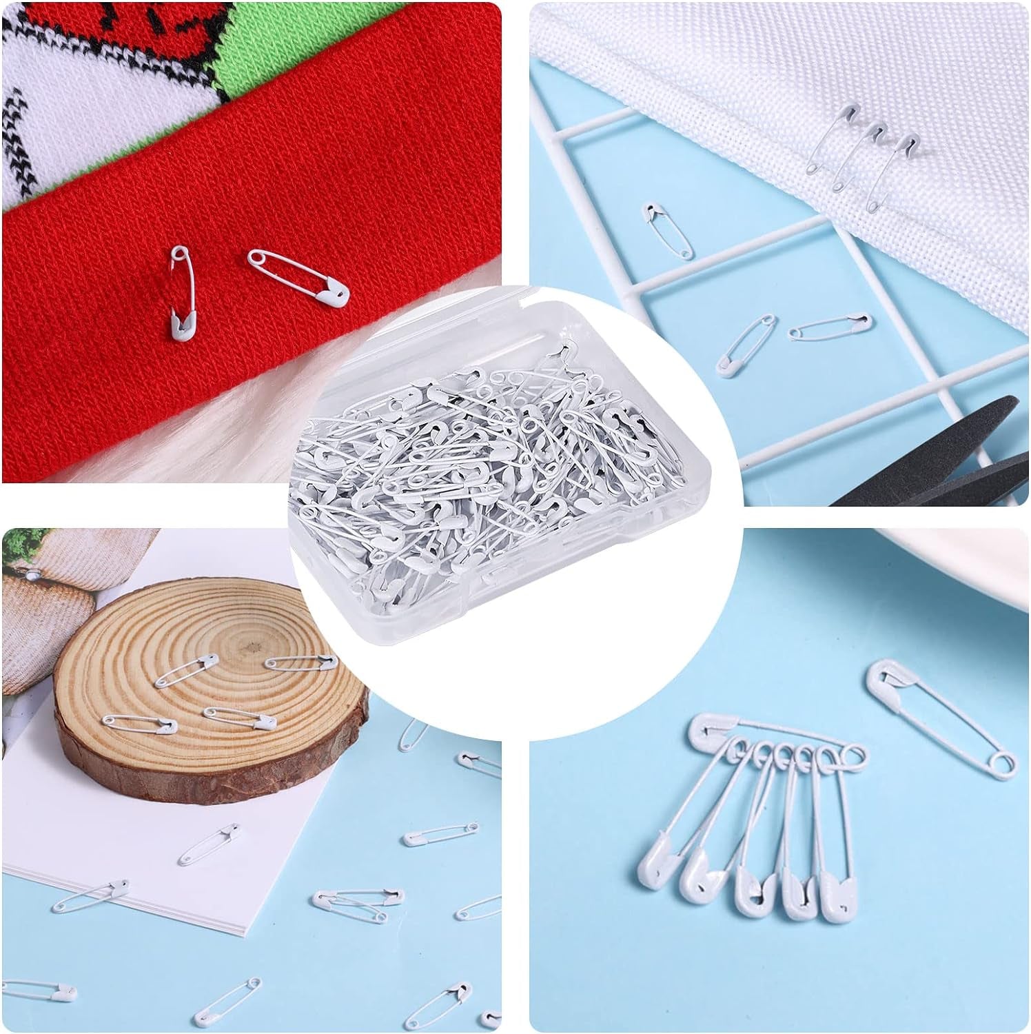120Pcs Safety Pins, 19Mm Mini Safety Pins for Clothes Metal Safety Pin for Clothing Sewing Handicrafts Jewelry Making (White)
