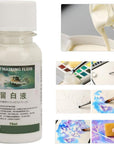 Pigment Covering Liquid, Watercolor White Liquid Art Masking Fluid for Watercolor Painting and Various Art Projects (75ML)