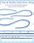 2 Pieces 24'' and 36'' Flexible Curve Rulers Double Side Scale Ruler for Sewing Woodworking Engineering Drawing Design Graphics Garment