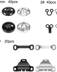 FASHIONTOAD 50 Pairs 3 Styles Skirt Hooks and Eyes Sewing Hook, Sewing Snaps Clothing Fixing Tools with Metal Snaps Buttons Fasteners Press Studs for Trousers Skirt Dress Sewing and Crafting