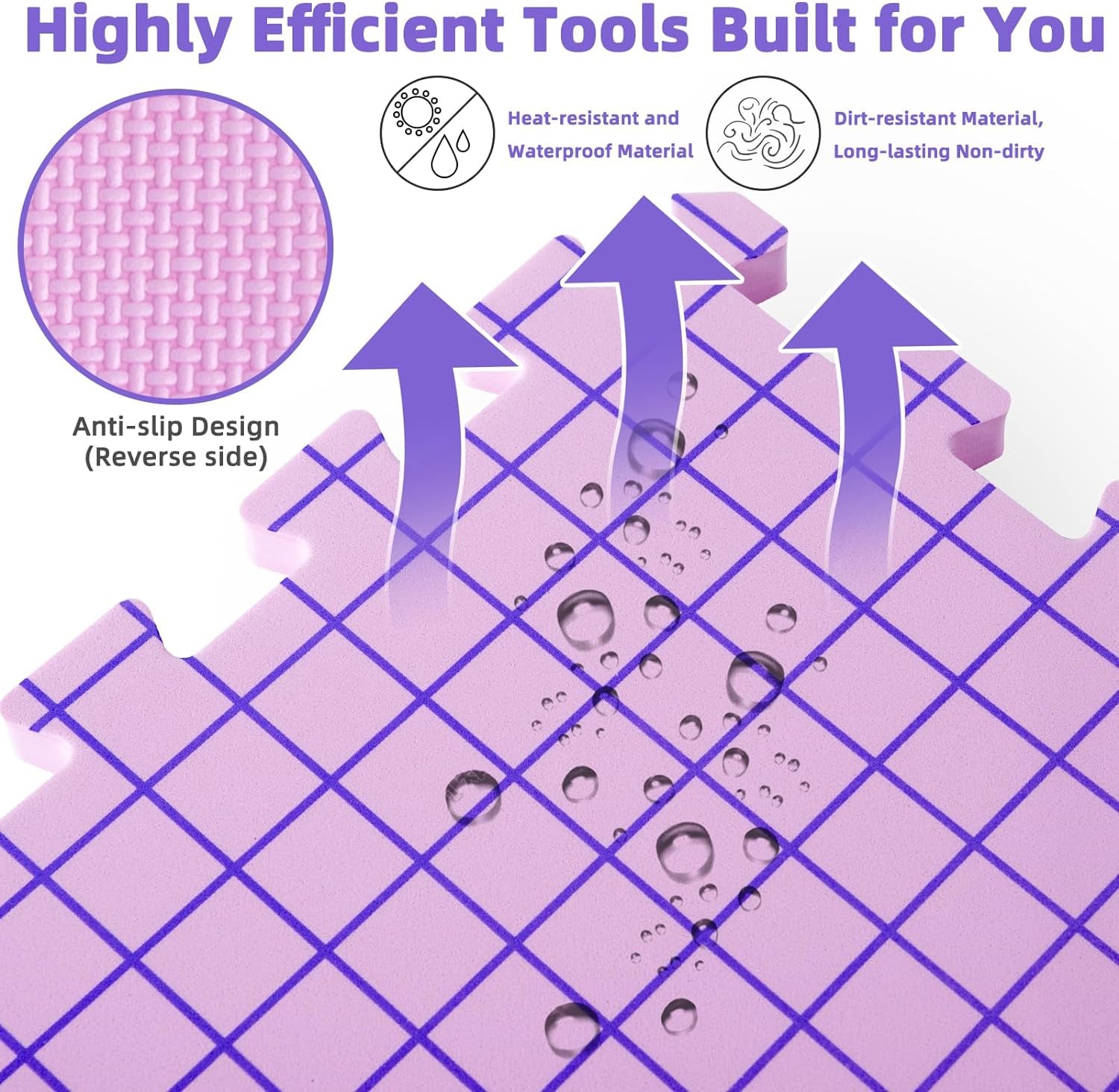 Blocking Mats for Knitting, Extra Thick Crochet Blocking Mats for Crochet Projects, Blocking Mats Boards for Crochet Projects with 150 T-Pins and Storage Bag for Knitting Supplies