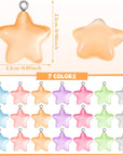 Glow in the Dark Star Charms Luminous Resin Star Pendants Charms Bulk Star Pendant Bead Pendants for Jewelry Making, 7 Colors