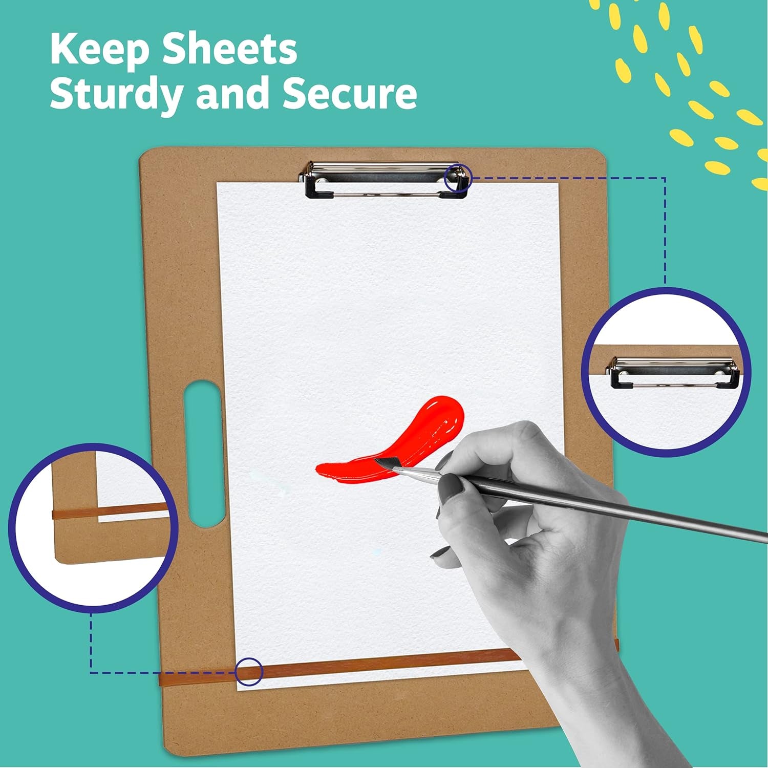 Drawing Board - 13 X 17 Sketch Boards with Handle for Drafting Art - Portable Wooden Clipboard for Class or Studio Fit in Artists Tote