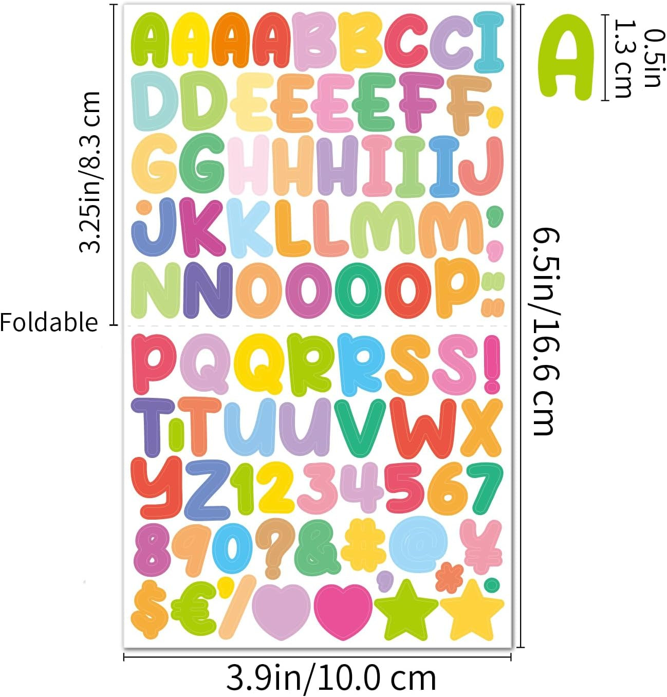 5400 Letter Stickers 60 Sheets Alphabet Stickers 0.5In Vinyl Self-Adhesive Number Alphabet Stickers, Mailbox Numbers Labels DIY Crafts Art Making, Decals for Sign,Notebook, Classroom Decor, Door