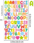 5400 Letter Stickers 60 Sheets Alphabet Stickers 0.5In Vinyl Self-Adhesive Number Alphabet Stickers, Mailbox Numbers Labels DIY Crafts Art Making, Decals for Sign,Notebook, Classroom Decor, Door