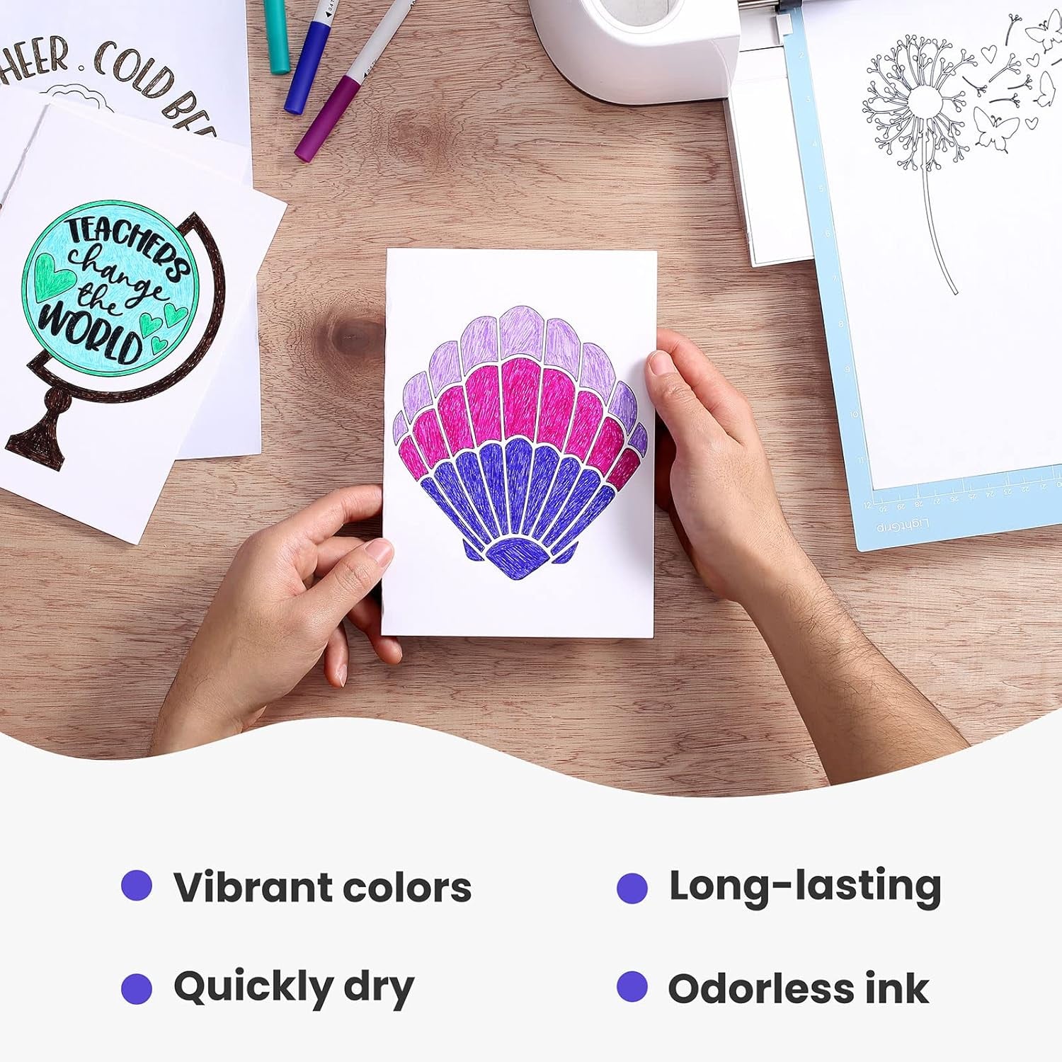 Fine Point Pens for Cricut Maker 3/Maker/Explore 3/Air 2/Air, 0.4 Tip Ultimate Fine Point Pens Set of 30 Pack Supplies Tools Accessories Writing Drawing Pen Compatible with Cricut Machine