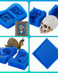 Silicone Mold Making Kit,Liquid Silicone for Mold Making 30A Sapphire Blue,High Strength Silicone Rubber Mold Making Kit,1:1 by Volume Ideal for Casting Resin/Jewelry Silicone Molds 4.4 Lbs