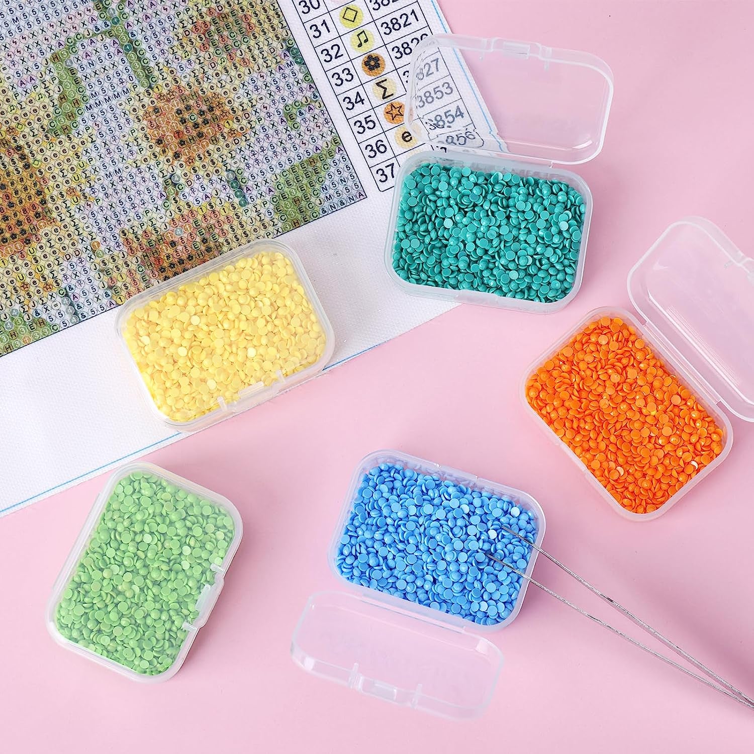 28 Pack Small Plastic Storage Boxes Craft Organizers Rectangular Containers with Lids for Bead, Jewelry, Office Supplies Small Items