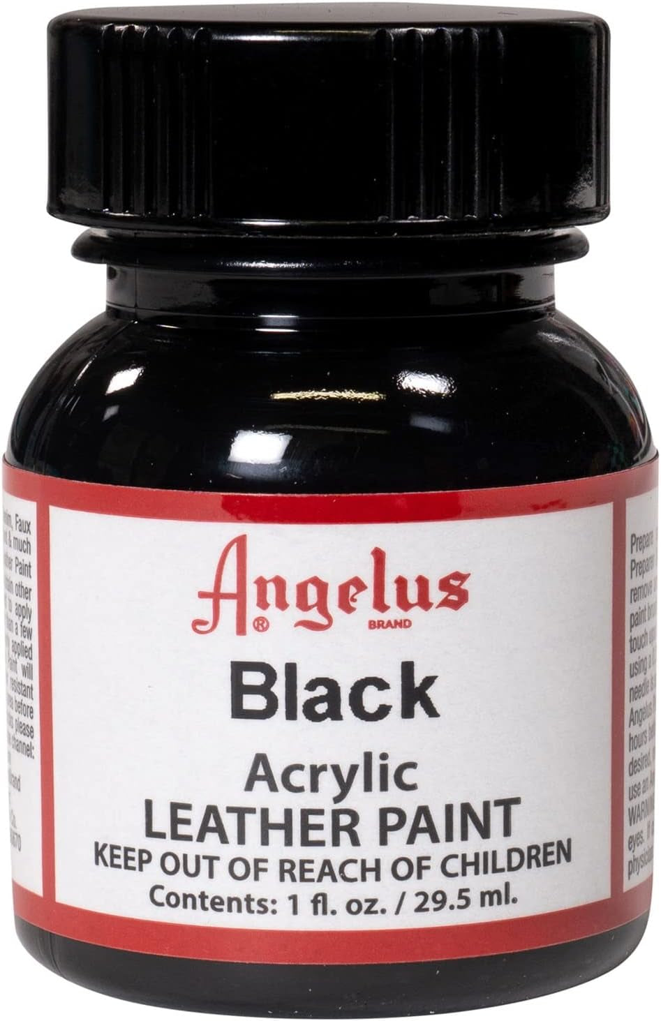Acrylic Leather Paint Black 1Oz