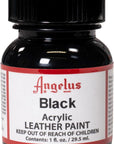 Acrylic Leather Paint Black 1Oz