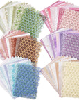 90 Sheets Scrapbook Paper and Decorative Mesh Fabric Assorted Set - 6 Pack Mixed Special Paper for Scrapbooking Planner Bullet Junk Journal Supplies Mixed Media Collage Card Embellishment 5.1X7 Inch