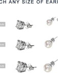 30Pcs/15 Pairs Earring Backs Replacement,Plated Silver Earring Backs for Stud,Hypoallergenic Earring Backs Replacement Secure Ear Lockings for Stud Earrings Ear Nut for Posts6X4.5Mm