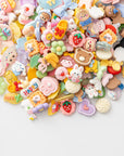 Slime Charms Cartoons Charms Cute Set - Mixed Lot Assorted Cartoons Kawaii Charms Resin Flatback Cute Sets for DIY Crafts Making,Decorations,Scrapbooking,Embellishments,Hair Clip 80Pcs