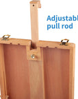 Wooden Tabletop Easel, Solid Wood Sketchbox Desktop Easel for Painting, Portable Art Drawing Easel for Beginners and Professionals