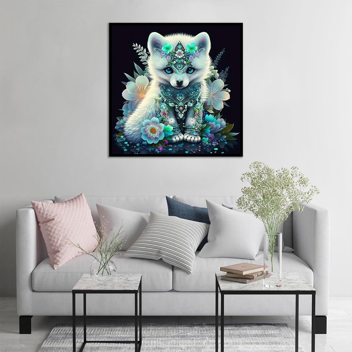 Dog Diamond Painting Kits for Adults&Kids DIY 5D Diamond Art Paint with round Diamonds Full Drill Dog Gem Art Painting Kit for Home Wall Decor Gifts12X16Inch