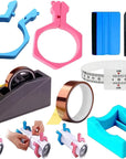Sublimation Blanks Tumbler Clamp Tool, Perfect Tumbler Clamp for 20 Oz Sublimation Blanks, Perfect Clamp Grip Tool(Blue,Pink), Heat Tape for Sublimation, Heat Tape Dispenser Sublimation Kits