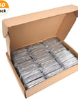 Metal Rectangular Empty Hinged Tins - 30 Pack Silver Mini Portable Box Containers Small Storage Kit & Home Organizer