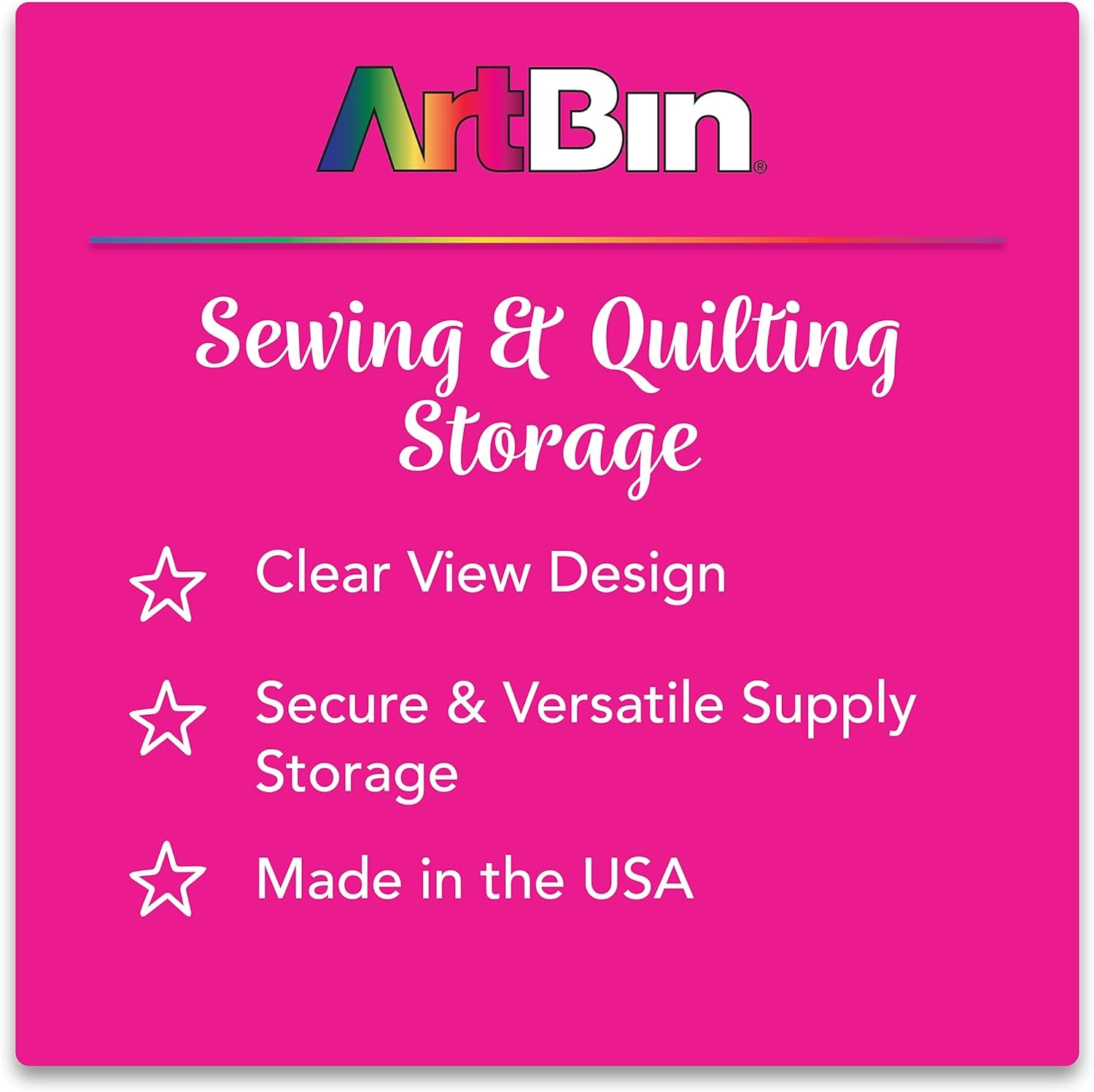 6999AB Fabric Strip Case - Crafts, Quiliting &amp; Sewing Organizer, [1] Plastic Storage Case, Translucent