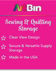 6999AB Fabric Strip Case - Crafts, Quiliting & Sewing Organizer, [1] Plastic Storage Case, Translucent