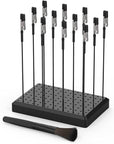 Model Painting Stand Base (19 X 14 Holes) and 25PCS Alligator Clip Sticks Set (With Sturdy Rubber Tips) Modeling Tools for Airbrush Spray, for Gundam Model Parts Holder (7.87 X 5.9Inch)
