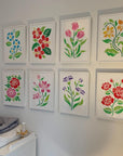 9Pcs Flower Stencils for Painting 11.7X8.3 Inch Flower & Leaves Drawing Template Reusable Flower Stencil DIY Stencils for Painting on Wood, Floor, Wall and Tile
