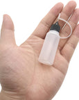 18 Pcs Precision Tip Applicator Bottles, 0.5 Ounce Translucent Glue Bottles, with 2 Funnel, Multicolor Lids