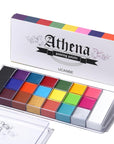 Athena Face Body Paint Oil Palette, Professional Flash Non Toxic Safe Tattoo Halloween FX Party Artist Fancy Makeup Painting Kit for Kids and Adult